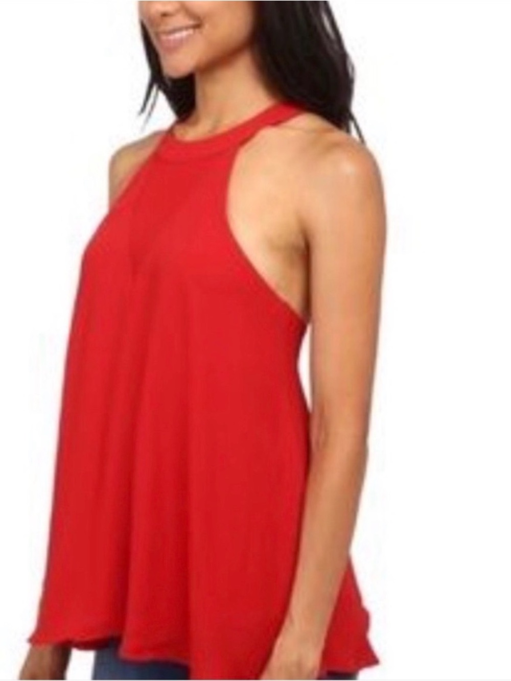 Sam Edelman Red Halter Swing Tank Top